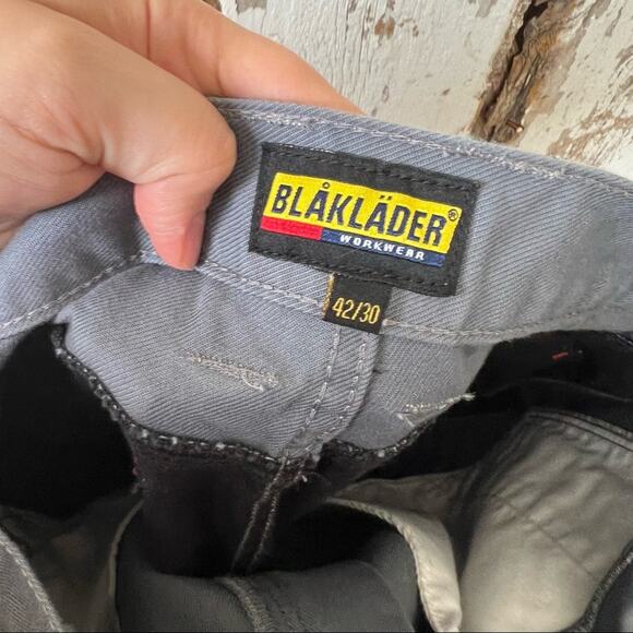 BLAKLADER Men's X1600 Work Pants Grey/Black 42/30 - Picture 11 of 11